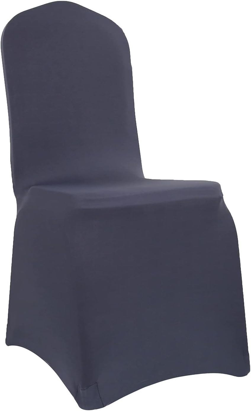 Dimatic 10 PCS Brown Spandex Chair Covers Dining Room Stretch Chair Covers Protector for Living Room Banquet Wedding Party Dining Decoration (Brown)