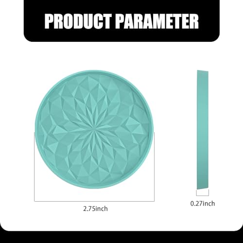 4 PCS Portavasos para Carro 2.75In Antideslizante PVC Verde miniatura 2