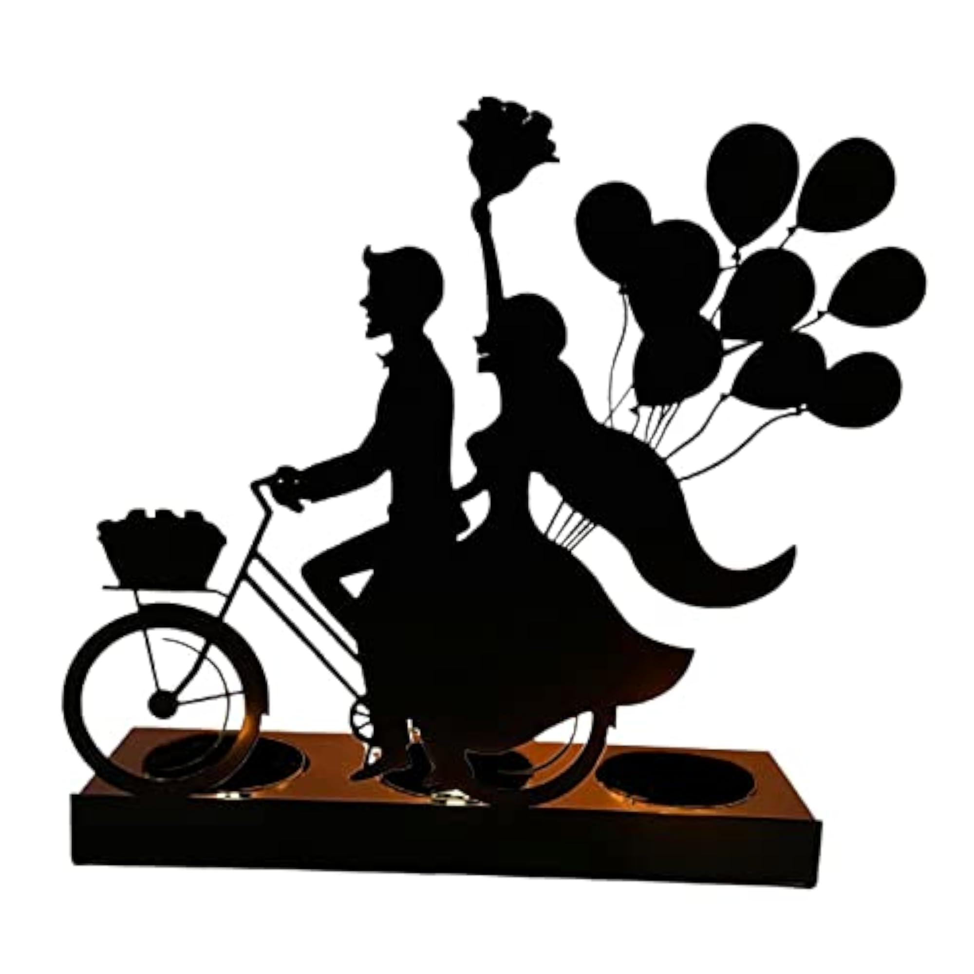Tealight Candle Holder with Balloon Silhouette Design