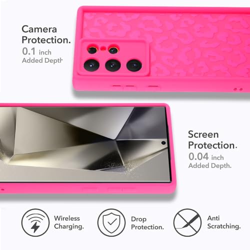 Image of Compatible with Samsung Galaxy S24 Ultra Case, Hot Pink