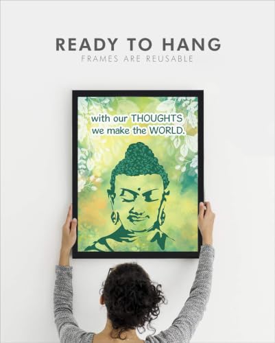 Image of Chaka Chaundh - buddha quotes wall frames - Buddha frame with quotes for home & office - inspirational Motivational Gautam - (14 X 11 Inches) (buddha12)