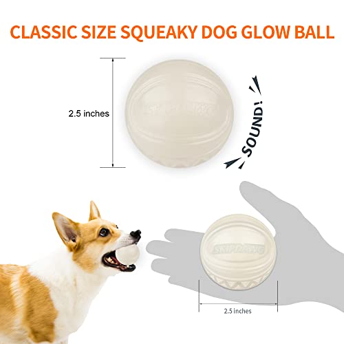 Skipdawg Interactive Squeaky Dog Ball, Light Up Dog Ball Glow In Dark, Floating Dog Toy Ball Durable Tpr Light Weight thumb #1