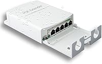 Vista 1 de Extensor Poe, repetidor PoE+ 1 en 4 salidas, 10/100 Mbps, se extiende 820.2 ft, 60 W cumple con IEEE802.3af/at para interruptor/inyector PoE