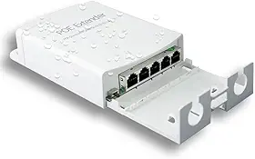 Extensor Poe, repetidor PoE 1 em 4 saídas, 10/100 Mbps, estende 250 m, 60 W em conformidade com IEEE802.3af/at para interruptor/injetor PoE e câmera de segurança POE sobre cabo Cat5/6