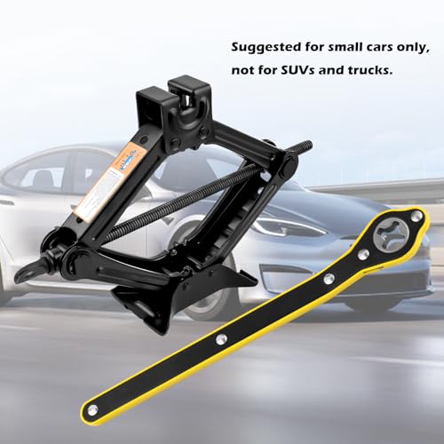 Image of Scissor Jack for Car with Ratchet Wrench,1.5T (3307lbs) Capacity Scissor Car Jack Kit for Lifting Light Vehicles,Heavy Duty Vehicle Accessories Tire Jacks Lifting Range of 3.94-13.19 inch