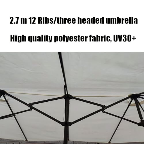 ZYXQQJ Sombrilla De Patio Grande Repuesto De Tela De Doble Cara para Exteriores 12 Varillas Cubiertas De Repuesto para Gazebo(Khaki) - imagen 6