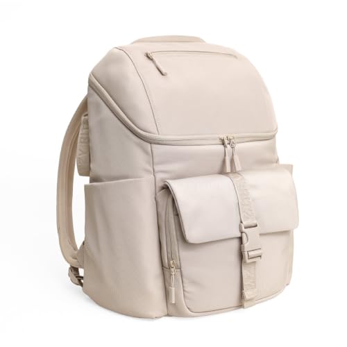 Itzy Ritzy Belong Bucket Backpack – Lightweight Diaper Bag Backpack Featuring 16 Pockets, Bucket Top Opening, Stroller Straps & Changing Pad – Organized and Stylish Everyday Family Backpack (Toast) by Itzy Ritzy - Used condition - Image 2