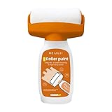 Wandfarbe Ausbessern Weiß 500g, 2 in 1 Wandreparatur RollbüRste, Wandfarbe Weiß Roller, Wandreparatur-Rollenfarbe, Wand Reparatur Creme, Wandreparaturpaste mit Roller für Küche Schlafzimmer Wohnzimmer