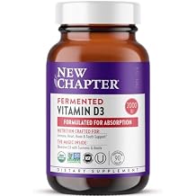 New Chapter Fermented Vitamin D3 2,000 IU, Organic, ONE Daily for Immune, Heart & Bone Support + Whole-Food Turmeric, Adaptogenic Reishi Mushroom, 100% Vegetarian, Gluten Free, 90 Count