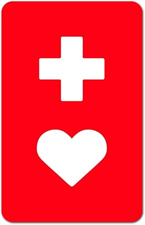 Amazon Exproud製 ヘルプマーク 15 5x9 6cm Lサイズ マグネット ステッカー 福祉車両向けl レッド サイン マーク 車 バイク