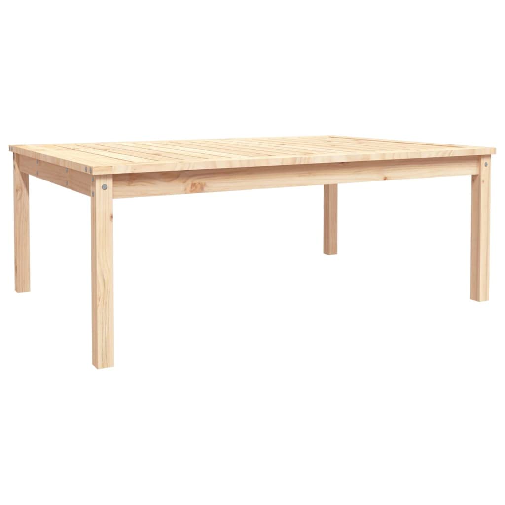 Stół ogrodowy 121 x 82,5 x 45 cm lite drewno sosnowe | Stabilny blat stołu, stabilna rama drewniana, na taras i do ogrodu, w zestawie instrukcja montażu