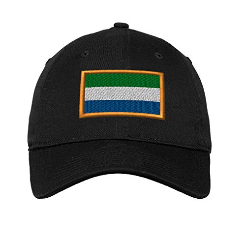 Speedy Pros Soft Baseball Cap Sierra Leone Embroidery Africa Twill Cotton Dad Hats for Men & Women Black Design Only