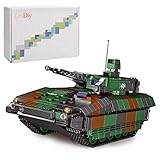 Mocdiy Technologie Bausteine Panzer, 1238 Teile Panzer Militärisches gepanzertes Fahrzeug, Tarnpanzerspielzeug, Kompatibel mit Lego Technic