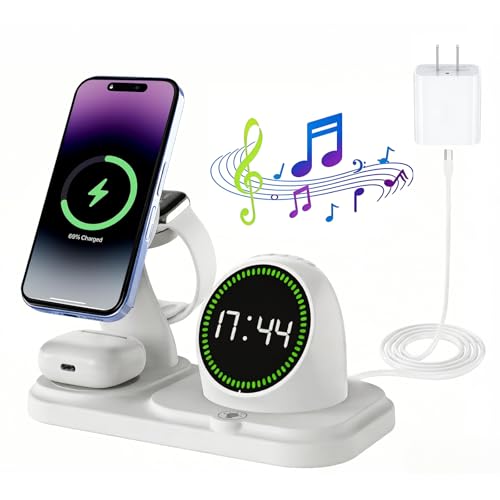 Station de charge sans fil 6 en 1 compatible Apple Watch Airpods et iPhone 16