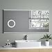 S'AFIELINA Badspiegel mit Beleuchtung 120x60 cm Badezimmer LED Wandspiegel mit Touchschalter, Beschlagfrei, Uhr, Kaltweiß Lichtspiegel 6500K Badezimmerspiegel IP44 Energiesparend A++