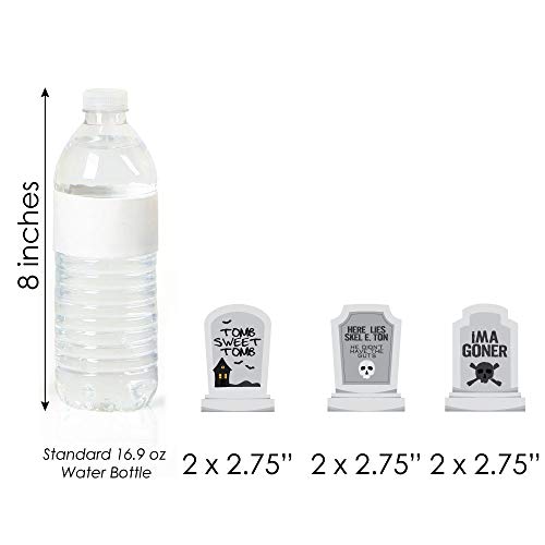 Big Dot Of Happiness Graveyard Tombstones - Dessert Cupcake Toppers - Halloween Party Clear Treat Picks - Set Of 24 #TOP5