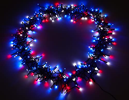 Christmas Concepts® LED Chasing Lights - Intérieur/Extérieur - Boîtier de commande à 8 fonctions (rouge, blanc et bleu)