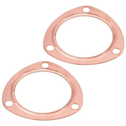 Juntas de colector de escape Aramox reutilizables 3 pulgadas para SBC BBC 302350454383 Cover