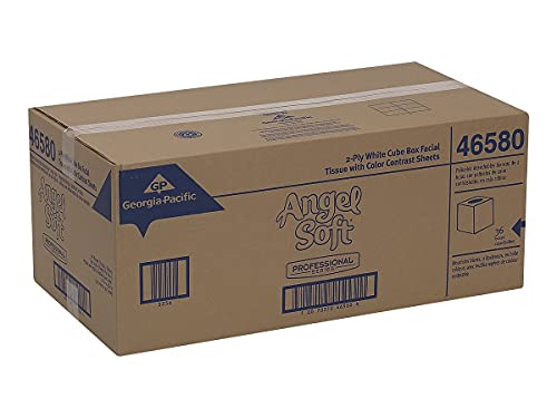 Georgia Pacific 46580Bx Premium Facial Tissue, White, Cube Box, 96 Sheets/Box #TOP2
