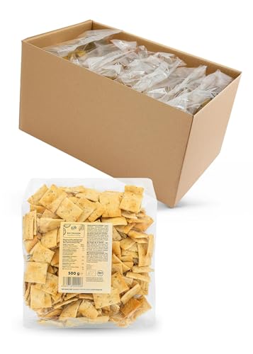 KoRo - KoRo - Crackers bio au romarin 6 x 500 g - Biscuits croquants à base de blé - Avec une note épicée de romarin - Parfaits avec le vin, l'apéritif ou le fromage