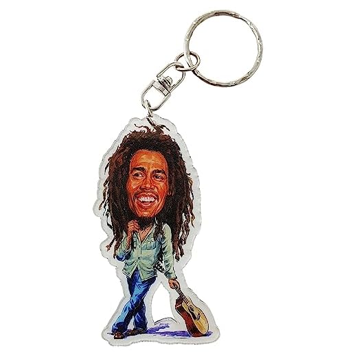 JM FOREST - Llavero Metacrilato Guitarra Electrica Imagen de Bob ACK-0304 Regalo Musical