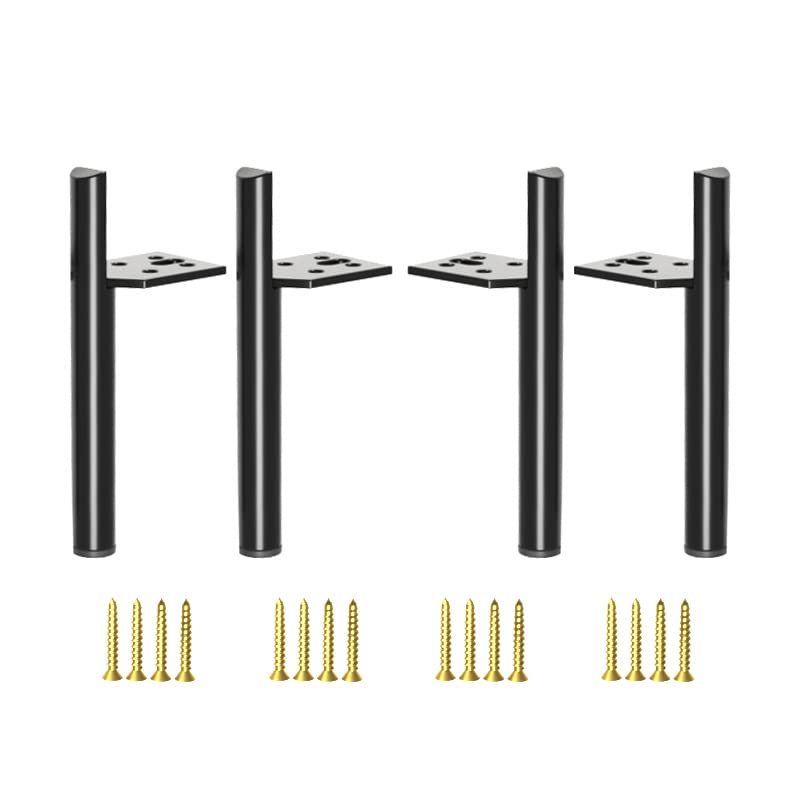 Orgerphy 8 inch Metal Sofa Legs Set of 4| Legs for Furniture Set of 4| Black Metal for Sofa Couch Dresser| Mid Century Modern Metal Legs for Coffee Table Furniture Bench Legs (8 inch)