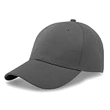 urban ace | Baseball Cap | Herren Damen | Snapback Verschluss, verstellbar | 100% Baumwolle Running Sport Freizeit Basecap Loch Kappe Männer Frauen (Dark Grey)