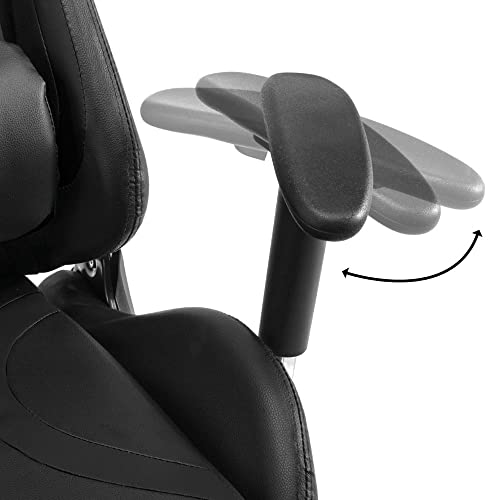 Moob Cadeira Gamer Reclinável Thunder Com Almofadas para Lombar e Pescoço Preto