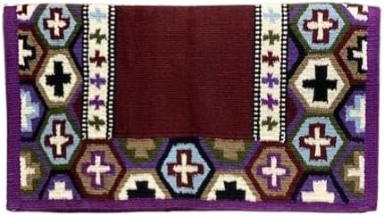 Handmade Western Ranch Saddle Blanket | Genuine New Zealand Wool Pad | Custom Equestrian Gear AM-335