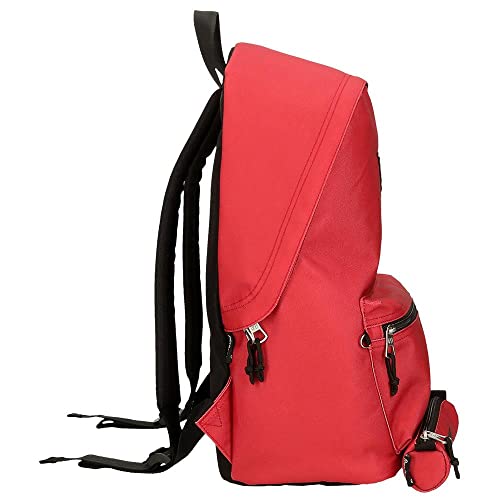 Pepe Jeans Aris Zaino Per Computer Portatile E Astuccio Scuola 15,6" Rosso 31X44X17,5 Cm Poliestere 30,01L, Rosso, Zaino E Astuccio - 2