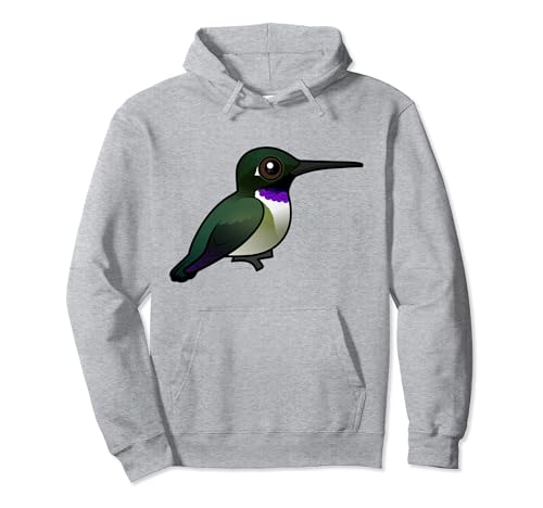 Cute Cartoon Black-chinned Hummingbird Birdorable Bird Pullover Hoodie