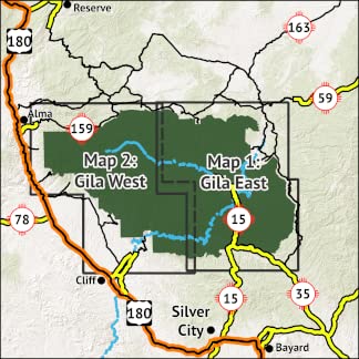 Outdoor Trail Maps Gila Wilderness East and West Pack - New Mexico Hiking (2023)