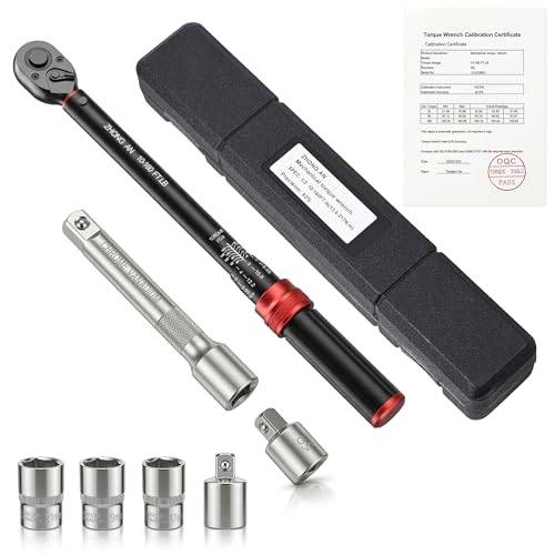 ZHONG AN 1/2" Drive Click Torque Wrench,10-160 FT.lb,±3% Precision 72-Tooth Dual Direction Dual Range Scale, for Car Bike Moto Repair