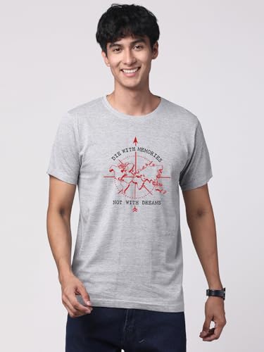 Image of ADRO 100% Cotton Lycra Tshirts for Men Combo Pack of 3 | Regular Fit | Printed T Shirt | Round Neck Half Sleeve| Mens Tshirts