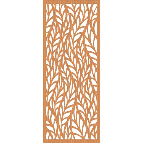 Image of Ortonville Decorative Pierced Fretwork Wood Wall Panels, 31 3 /8 inchW x 79 3 /8 inchH x 3 /8 inchT, Cherry
