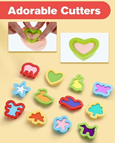 Lictin Clay Dough Tools Kit, 20pcs Clay Modelling Tool Kit Dough Rollers Molds Plastic Play Dough Tools Accessories(Multicolored) 3 41HiQSq1RLL. AC