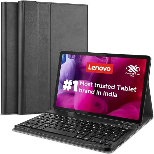 Image of HOM Tri-Fold Wireless Bluetooth Keyboard with Detachable Tablet Case Cover for Lenovo Tab M11 Tablet 11 inch - Black