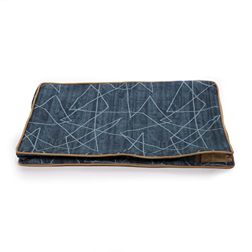 Bark And Slumber Abstract Bailey Blue Medium Plush Lounger Dog Bed #TOP4