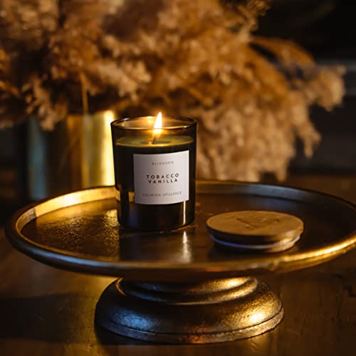 Set of Three Scented Candles for Men | Masculine scents of Bergamot & Sandalwood. Leather & Mahogany, Tobacco & Vanilla | 3 x Natural Soy Wax Candle for Men (5.6oz) - Image 8