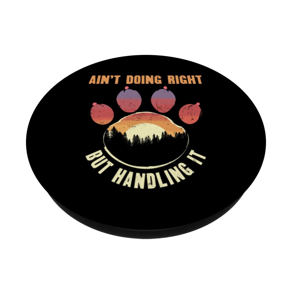 ADR Ain't Doing Right But Handling It - Veterinarian Vet Dog PopSockets Adhesive PopGrip, Black - Image 2