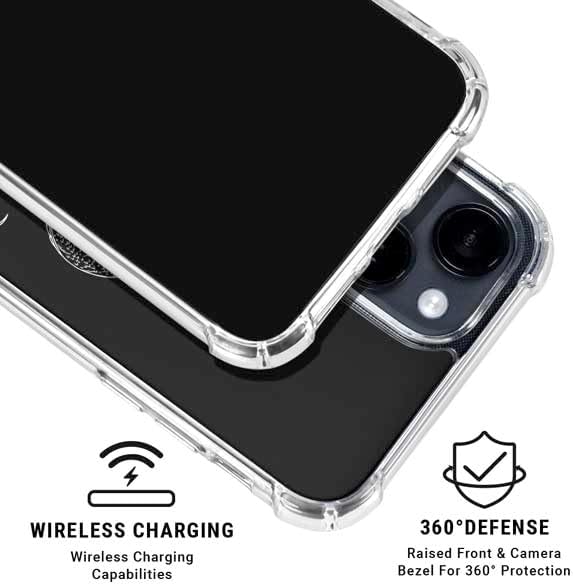 Skinit Clear Phone Case Compatible with iPhone 15 - Officially Licensed Dragon Ball Z Negative Shenron Design