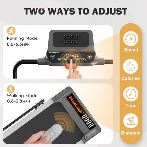 image for Elseluck Walking Pad, Under Desk Treadmill for Home Office, 2 in 1 Por