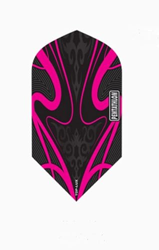 Us Darts Pentathlon Magenta (Red/Purple) Lux Slim Dart Flights - 3 Sets (9 Flights) - 100 Micro Ex-Tough #TOP25