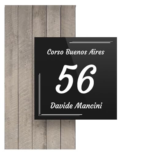 Numero Civico Esterno Personalizzato in Alluminio, Made in Italy -