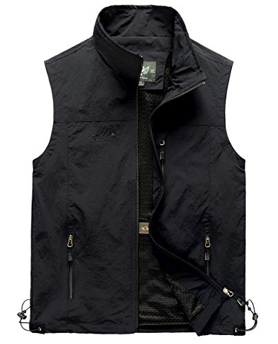 Image of Duyang Men's Casual Outdoor Lightweight Quick Dry Fish Travel Work Safari Vest