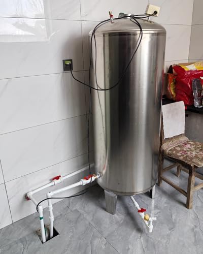 Surpresseur Réservoir Sous Pression D'eau D'acier Inoxydable de Ménage, Alimentation en Eau Automatique du Sous-sol - Capacité 60 100 160 200 250 300 L, Kit...