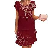 Vestido en Cascada con Estampado Floral de múltiples Plantas, Vestidos de...