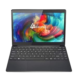 LincPlus 1315E Laptop Notebook 13, 3 Zoll Full HD Celeron N4000 4GB RAM 64GB eMMC lüfterlos kompakter Metall Netbook mit QWERTZ Tastaturlayout, Windows