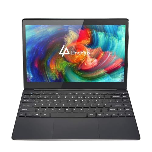 LincPlus 1315E Laptop Notebook 13,3 Zoll Full HD Celeron N4000 4GB RAM 64GB eMMC lüfterlos kompakter Metall Netbook mit QWERTZ Tastaturlayout, Windows