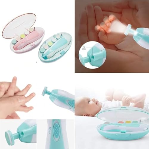 Cortador de Unha Com Luz de LED Aparador Lixa de Unha de Bebê Recém Nascido e Crianças Maiores Kit E